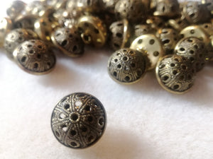 Metal Lace Like  - Vintage Buttons