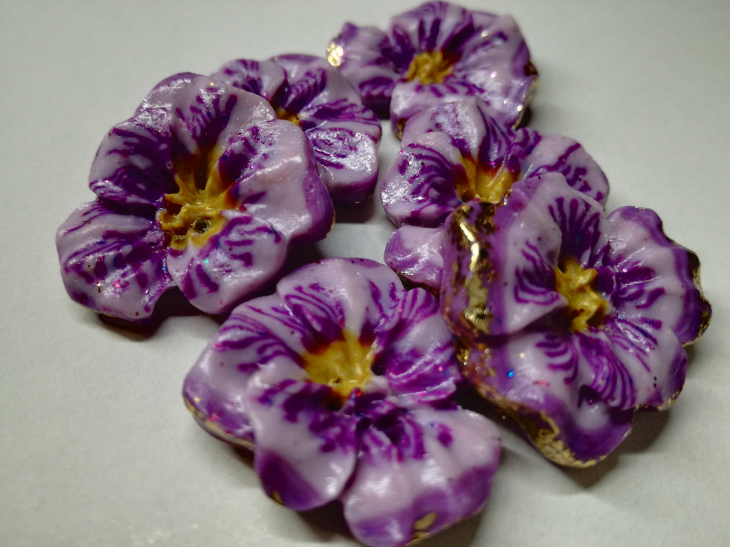 Orchids - Handmade Button/Beads
