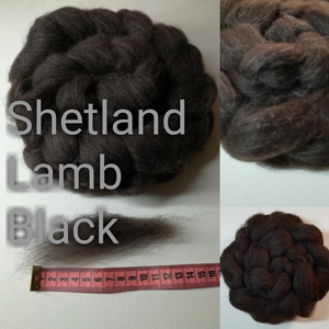 Black Shetland Lambswool