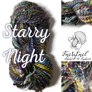 Starry Night Yarn - Handspun Yarn