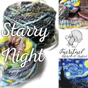 Starry Night Yarn - Handspun Yarn